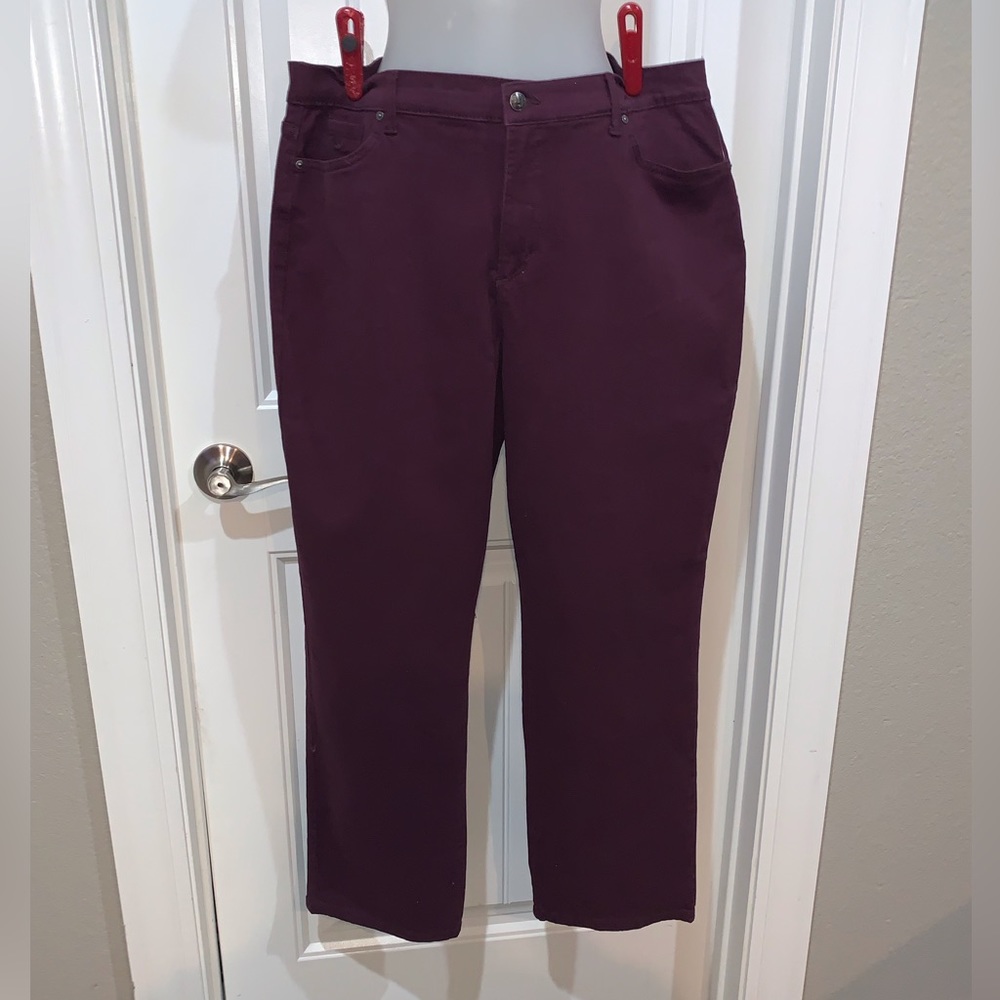Gloria Vanderbilt Plus Wine Colored Jeans NWT